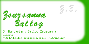 zsuzsanna ballog business card